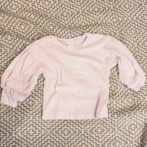 Gap Purple Top with Balloon Sleeves and Foil Starts Size 18-24M